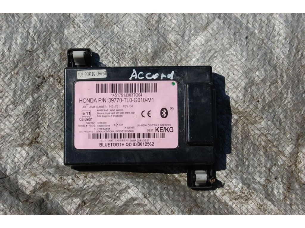 39770-TL0-G01 | Блок керування блютуз HONDA ACCORD CU8 08-13 - Фото 2