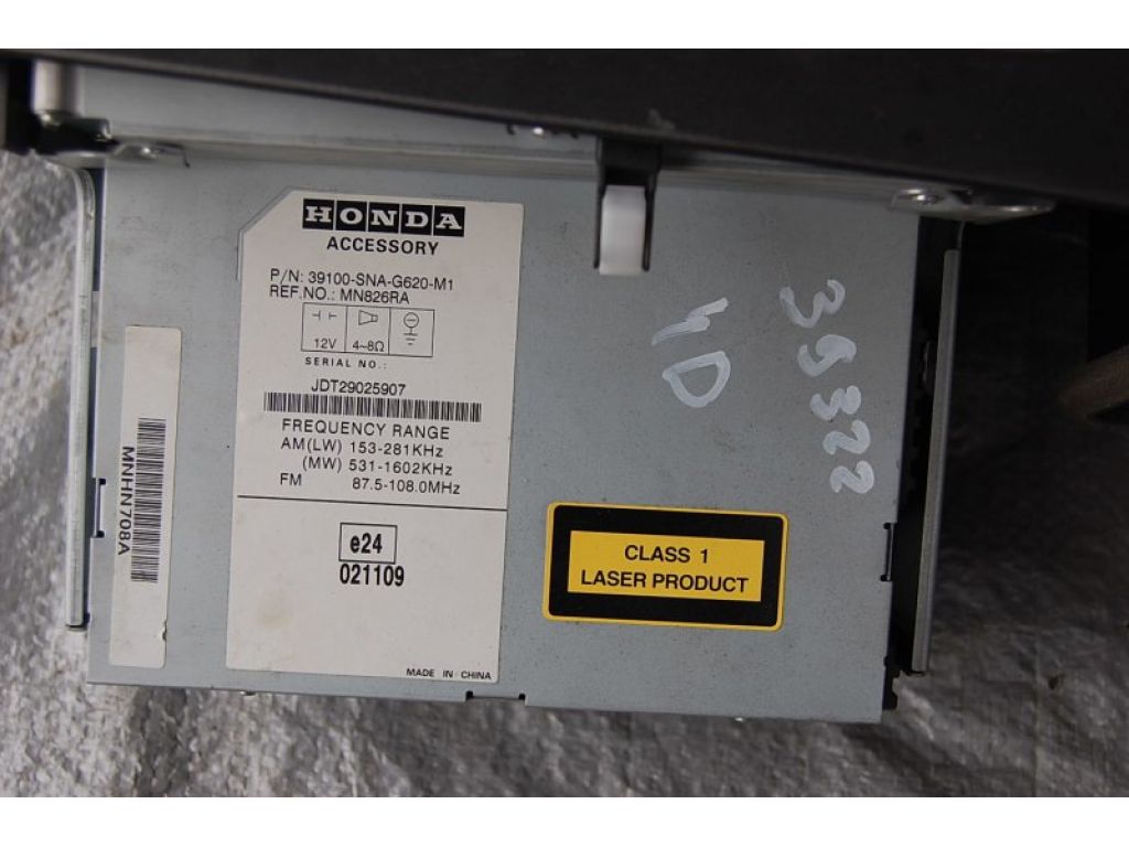 39100-SNA-G620-M1 | Магнитола HONDA CIVIC 4D 06-11