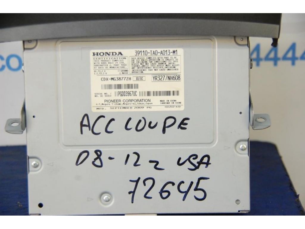 39110-TA0-A01ZB | CD-чейнджер HONDA ACCORD USA 07-12 - Фото 3
