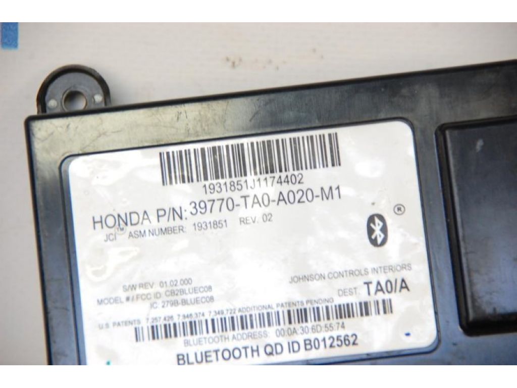 39770-TA0-A02 | Блок керування блютуз HONDA ACCORD USA 07-12 - Фото 2