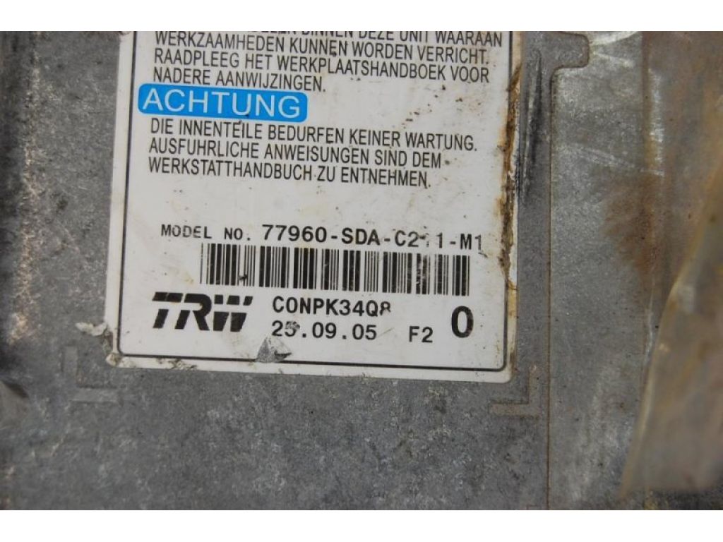 77960-SDA-C21 | Блок керування AIRBAG HONDA ACCORD CL7 03-07 - Фото 2
