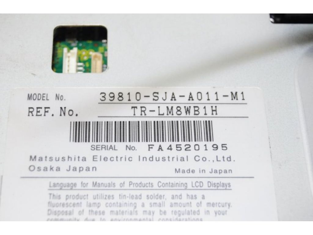 39810-SJA-A01 | Монитор HONDA LEGEND 04-13 - Фото 4