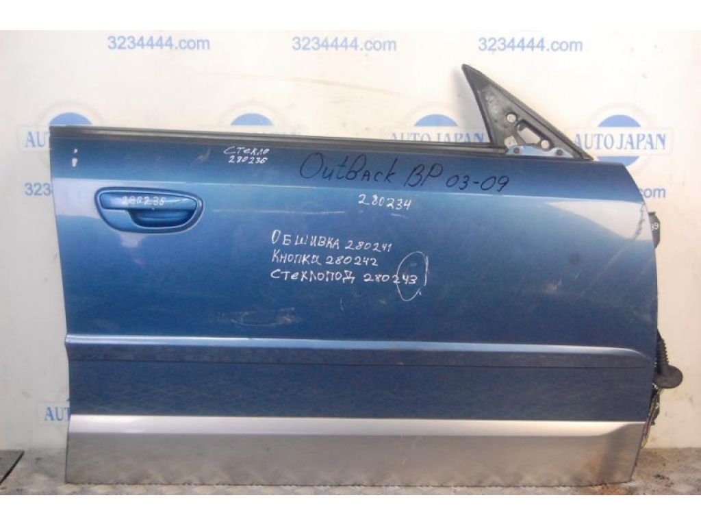 61011AG02A | Скло дверей передн. прав. SUBARU OUTBACK 03-09 BP - Фото 2