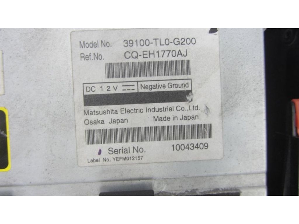 39100-TL0-G200 | магнітола HONDA ACCORD CU8 08-13 - Фото 4