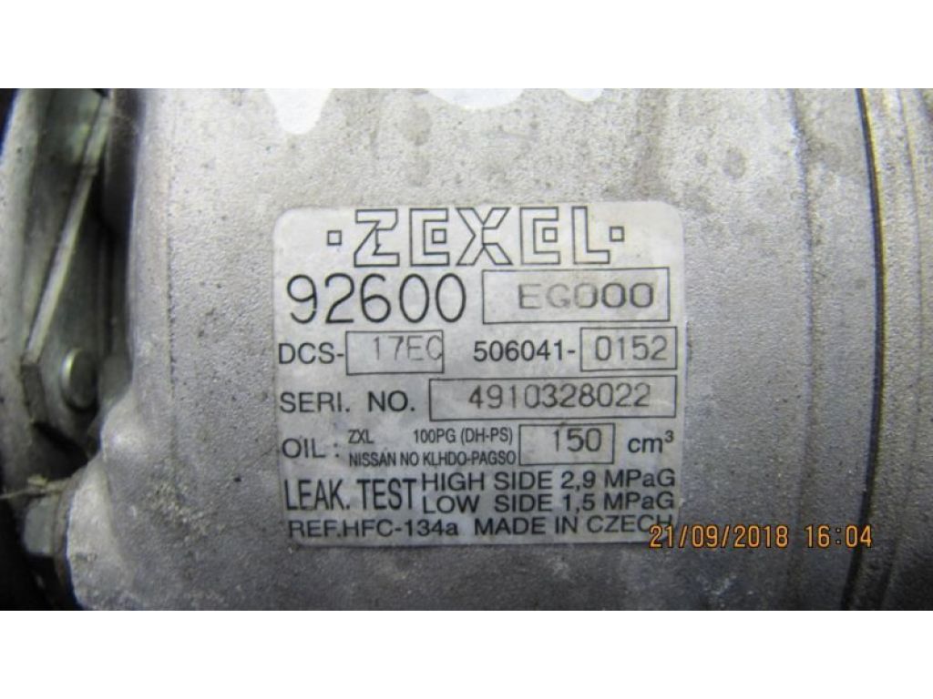 92600-EG000 | Компресор кондиціонера INFINITI M35/M45 04-10 - Фото 4