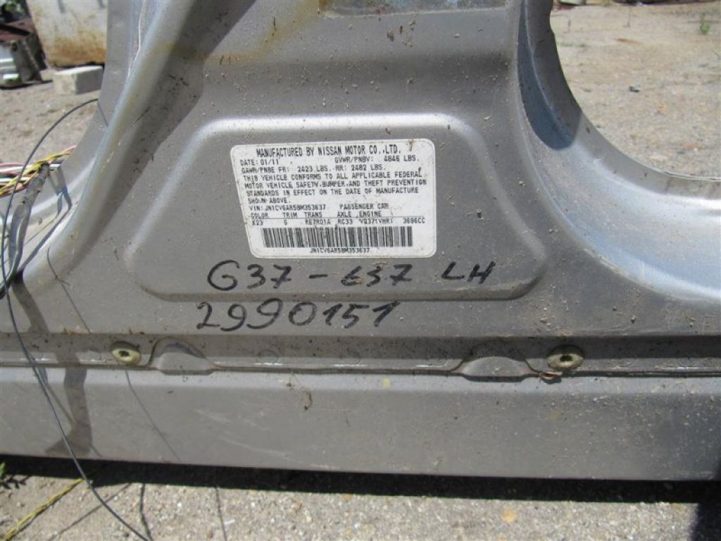 G6411-JK0MA | Поріг кузова лів. INFINITI G25/G35/G37/Q40 06-14 - Фото 2
