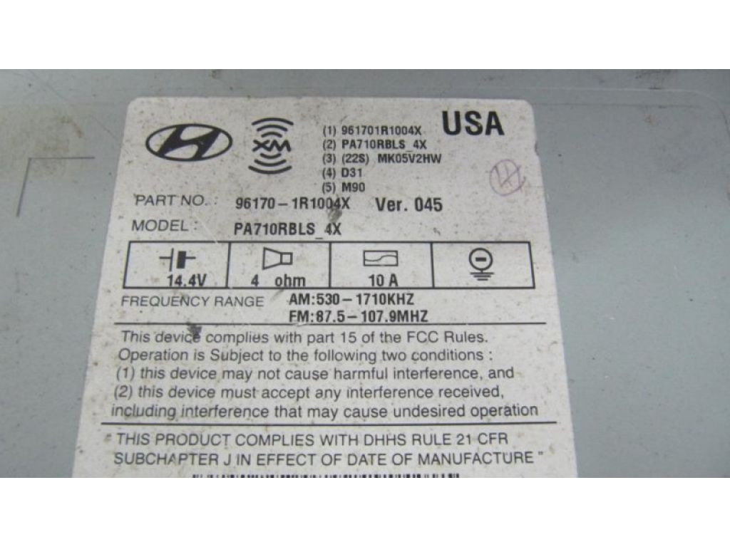 96170-1R1004X | Магнитола HYUNDAI ACCENT RB 10- - Фото 3