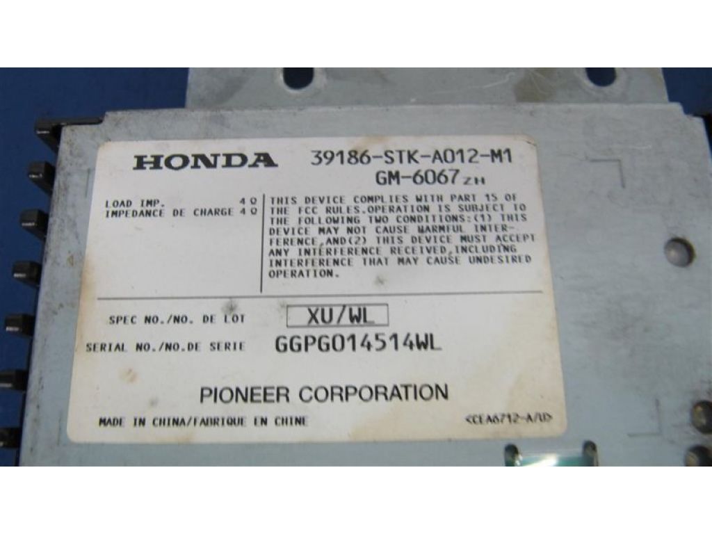 39186-STK-A01 | Усилитель звука ACURA RDX 06-12 - Фото 4