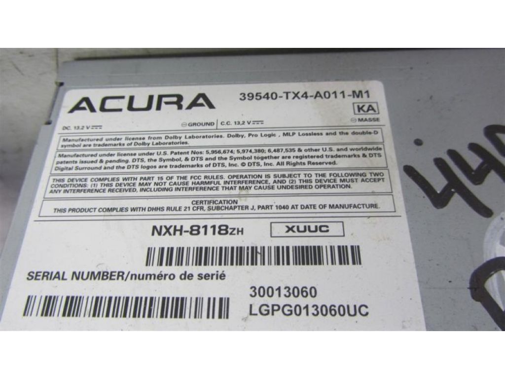 39540-TX4-A01ZARM | Магнитола ACURA RDX 12-19 - Фото 3