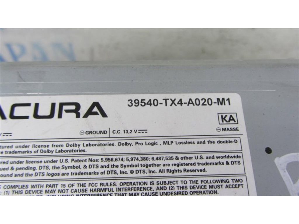 39540-TX4-A01ZARM | магнітола ACURA RDX 12-19 - Фото 3