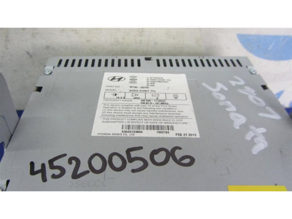 96180-3Q700 | Магнитола HYUNDAI SONATA YF 10-14 - Фото 2