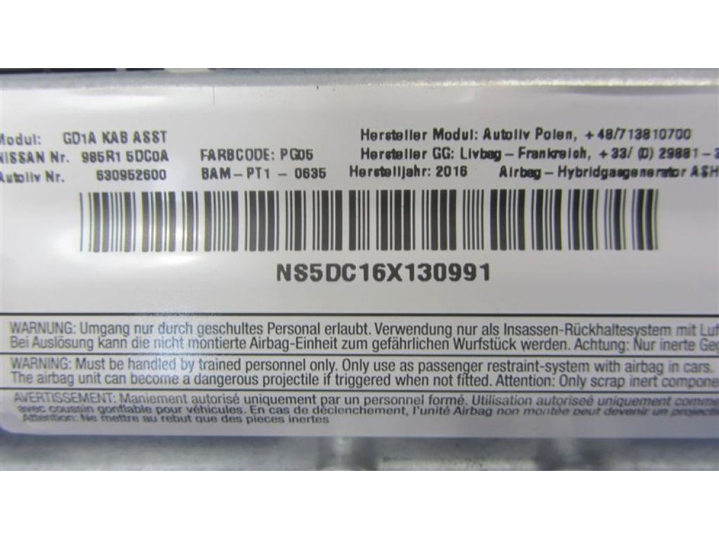 985R1-5DC0A | Подушка безпеки в коліна INFINITI QX30 16-20 - Фото 4