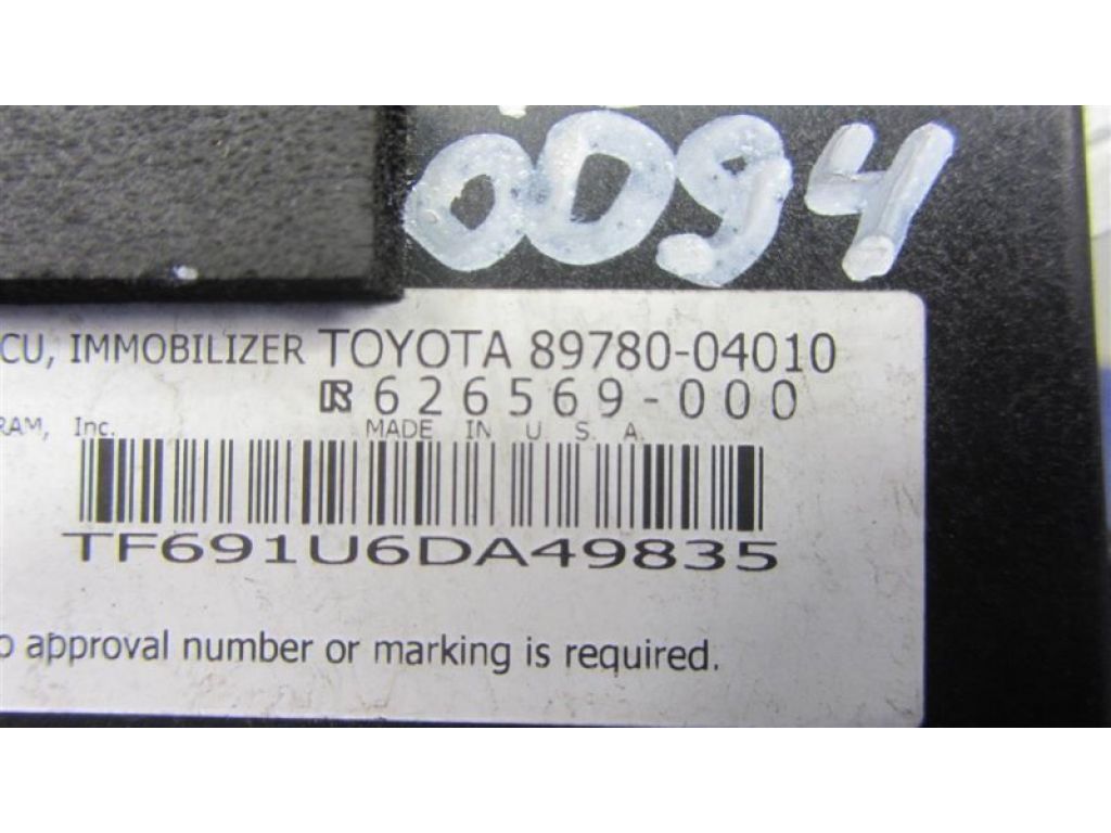 89780-04010 | Блок электронный TOYOTA TACOMA 05-15 - Фото 2