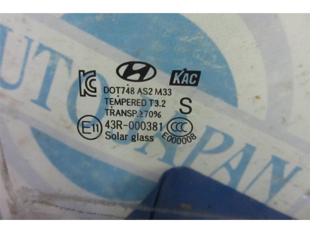 83420-A5020 | Скло дверей задн. прав. HYUNDAI ELANTRA MD 10-15 - Фото 3