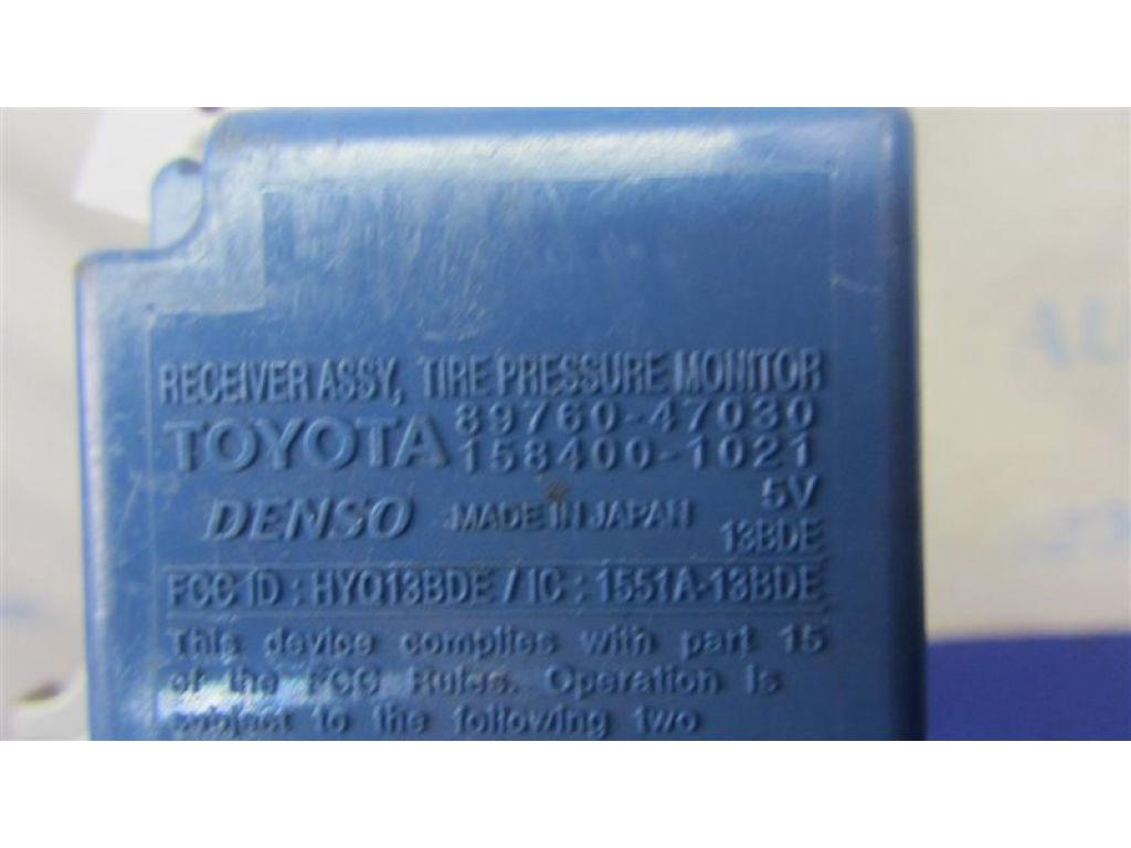 89760-47030 | Блок керування тиском в шинах TOYOTA PRIUS - 30 09-17 - Фото 3