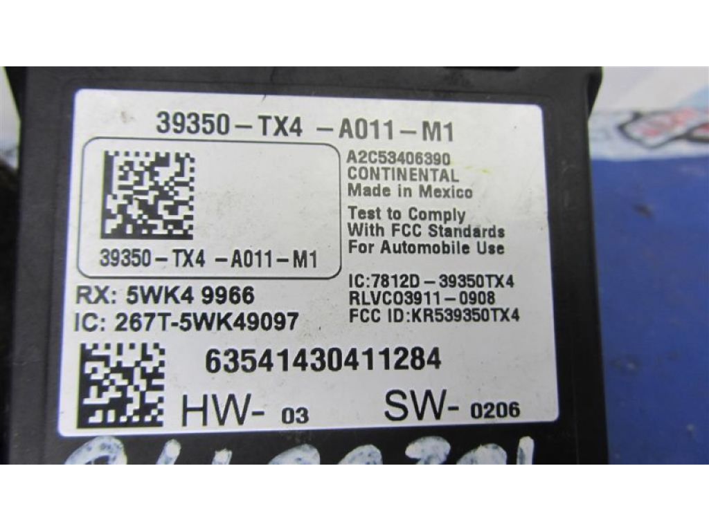 39350-TX4-A01 | Блок управления дав.в шинах ACURA RDX 12-19 - Фото 3