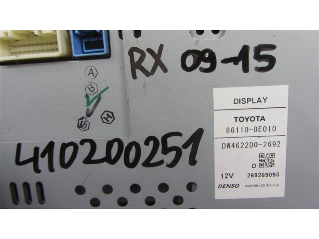 86110-0E010 | Монитор LEXUS RX350/450 09-15 - Фото 2