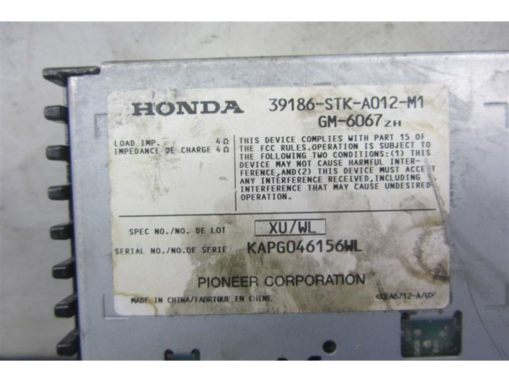 39186-STK-A01 | Підсилювач звуку ACURA RDX 06-12 - Фото 4