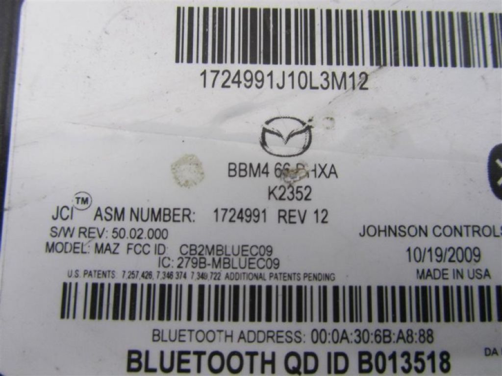 BBM4-66-DHXA | Блок керування блютуз MAZDA 3 BL 09-13 - Фото 3