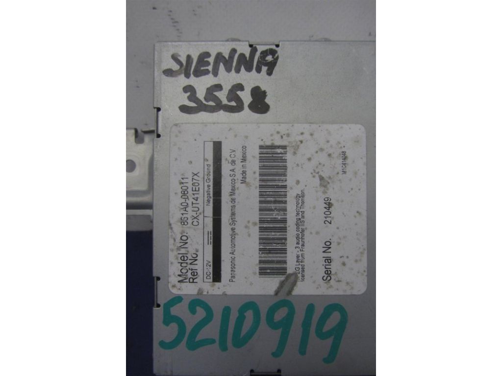 861A0-08011 | Блок керування мультимедіа TOYOTA SIENNA 11-16 - Фото 2