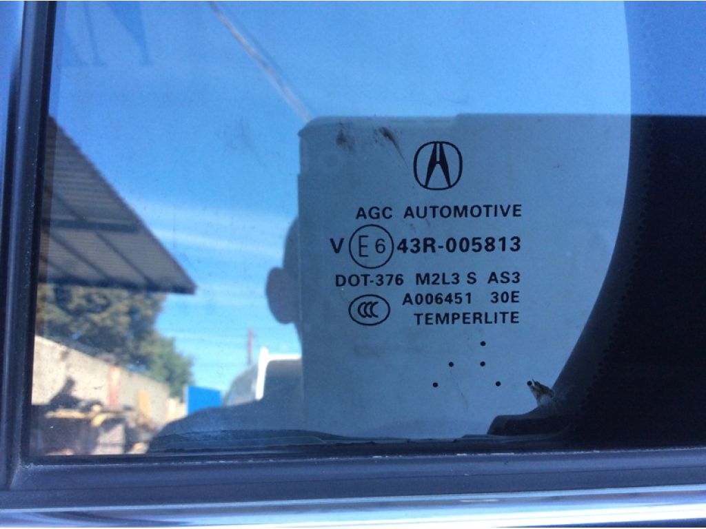 73460-TX4-A02 | Стекло двери глухое задн. лев. ACURA RDX 12-19 - Фото 2