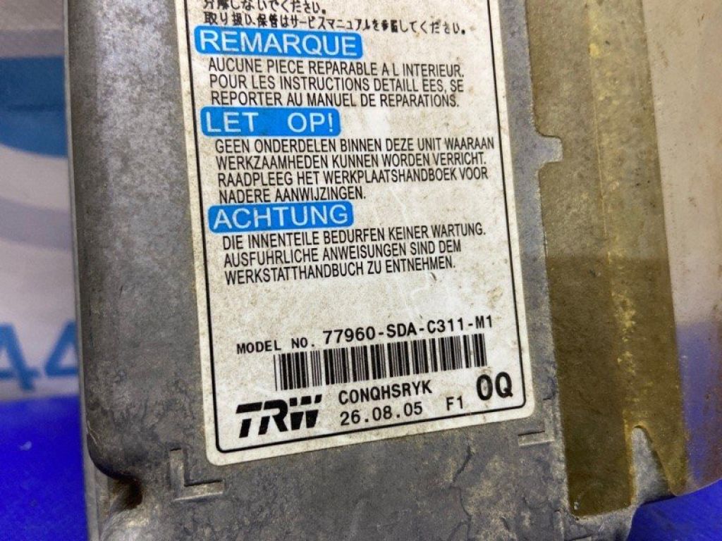 77960-SDA-C31 | Блок керування AIRBAG HONDA ACCORD USA 03-07 - Фото 2