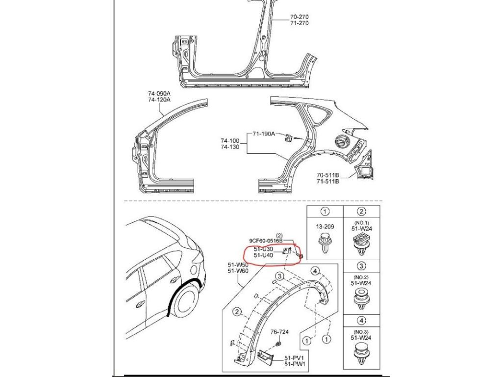 KD53-51-U40 | Кронштейн крыла задн. лев. MAZDA CX-5 (KE) 11-17 - Фото 5