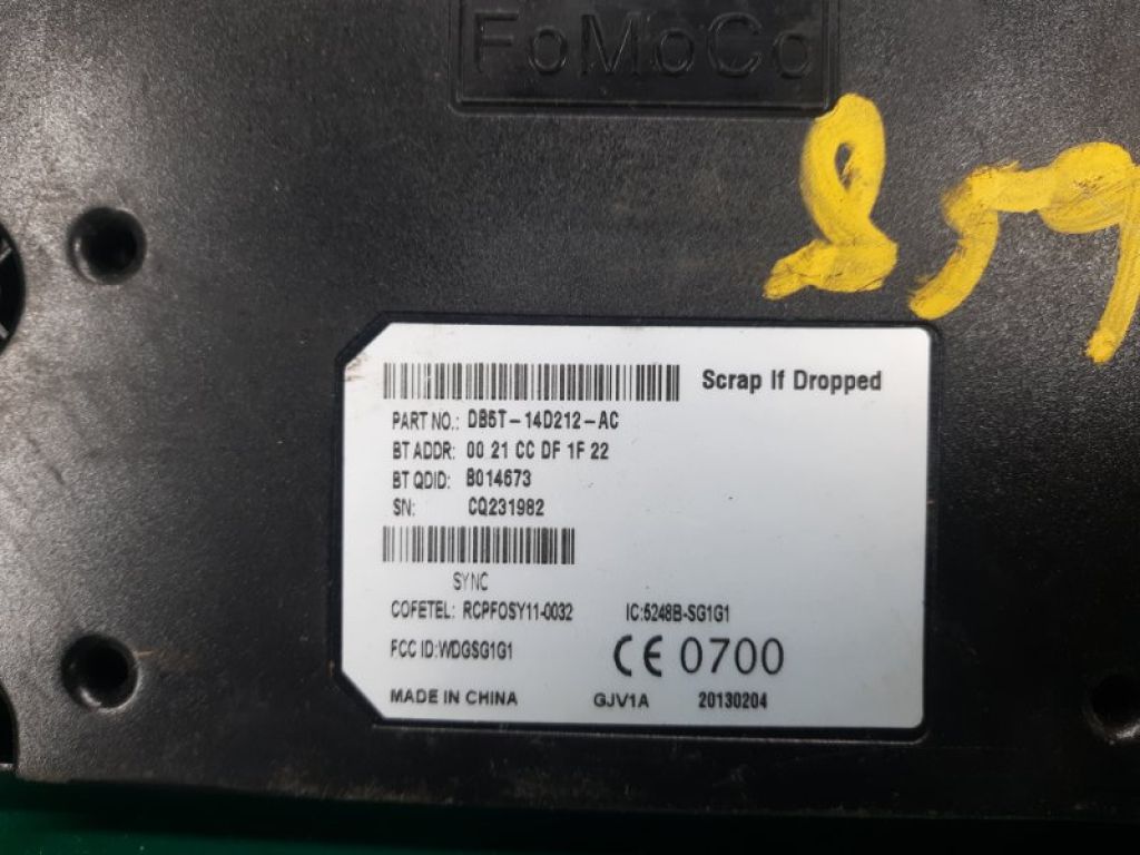 EB5Z-14D212-BA | Блок керування блютуз FORD FOCUS 10-18 - Фото 3