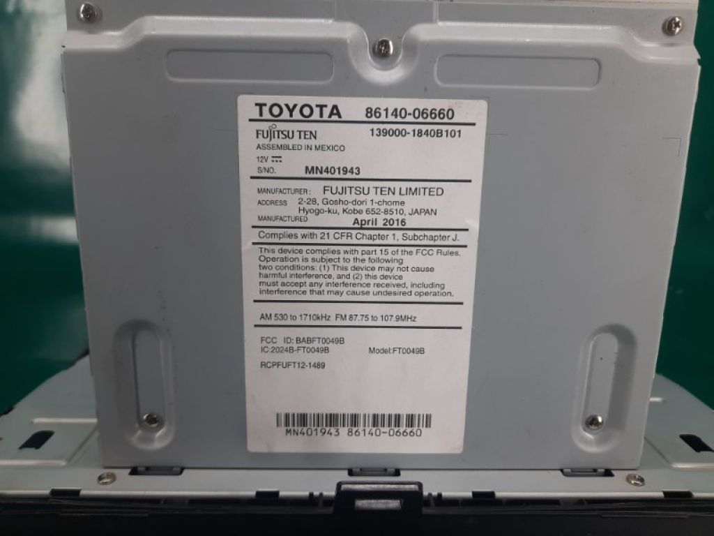 86140-06660 | Магнитола TOYOTA CAMRY 55 14-17 - Фото 4