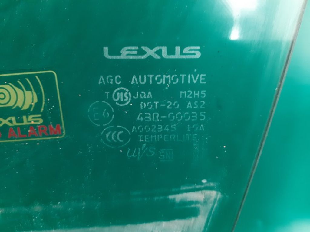 68102-30781 | Скло дверей передн. лів. LEXUS GS350 GS300 05-11 - Фото 2