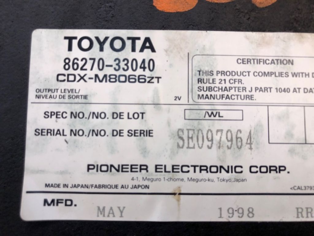 8627533040 | CD-чейнджер LEXUS ES300 96-01 - Фото 7