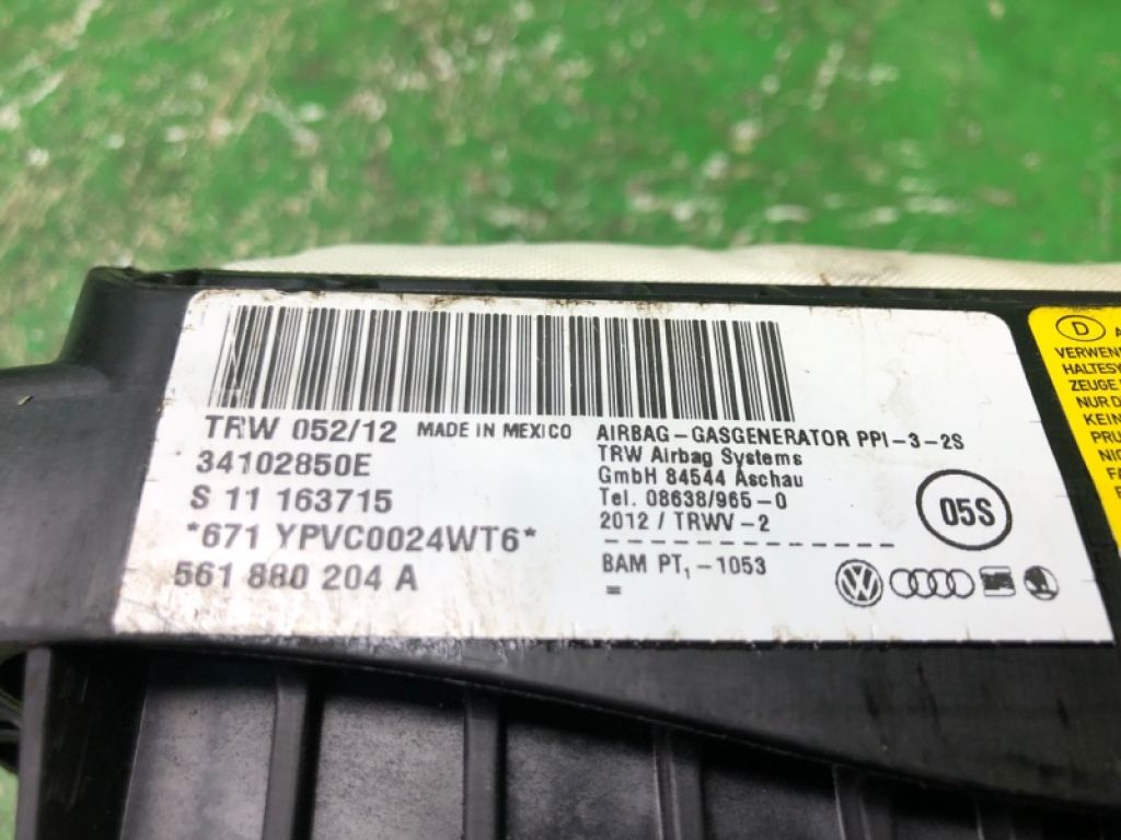 561 880 204 A | Подушка безопасности пассажира VOLKSWAGEN PASSAT B7 11-15 - Фото 6