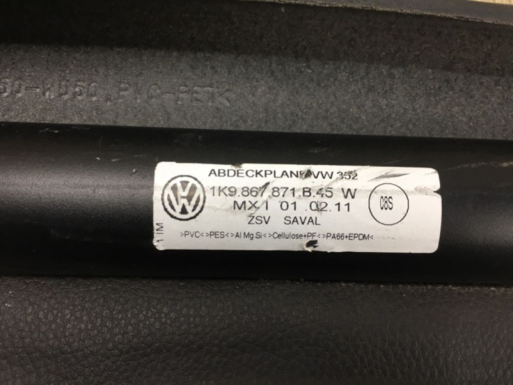 1K9867871B | Шторка багажника VOLKSWAGEN GOLF 12-21 - Фото 4