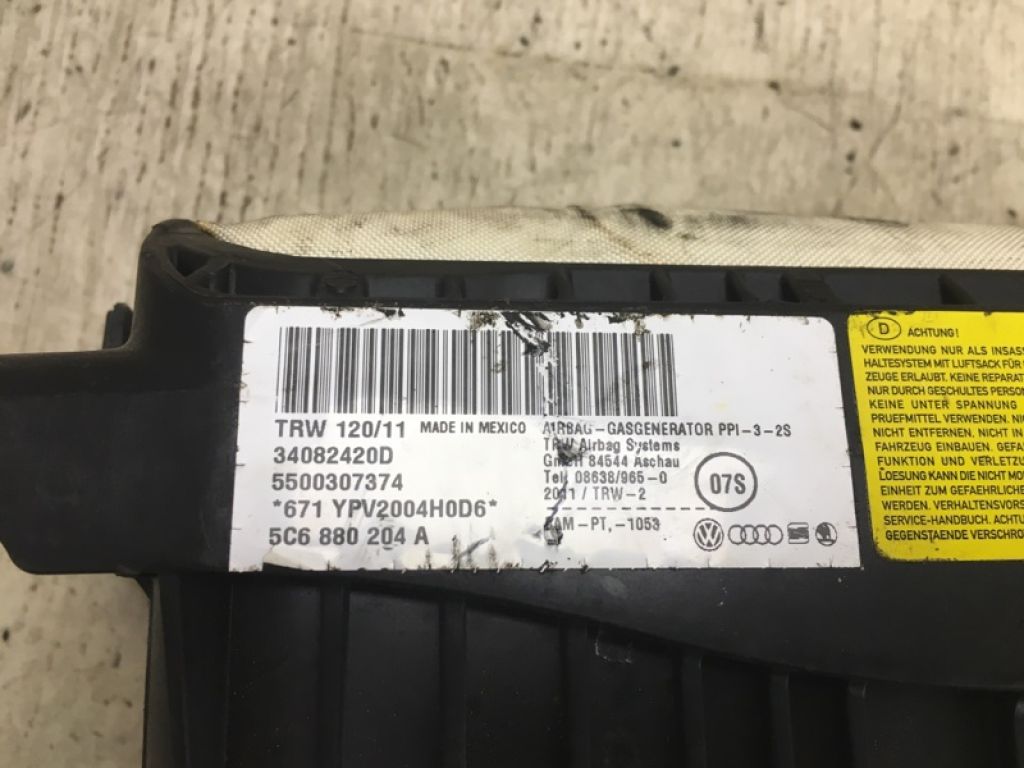 5C6880204A | Подушка безопасности пассажира VOLKSWAGEN JETTA USA 10-17 - Фото 6