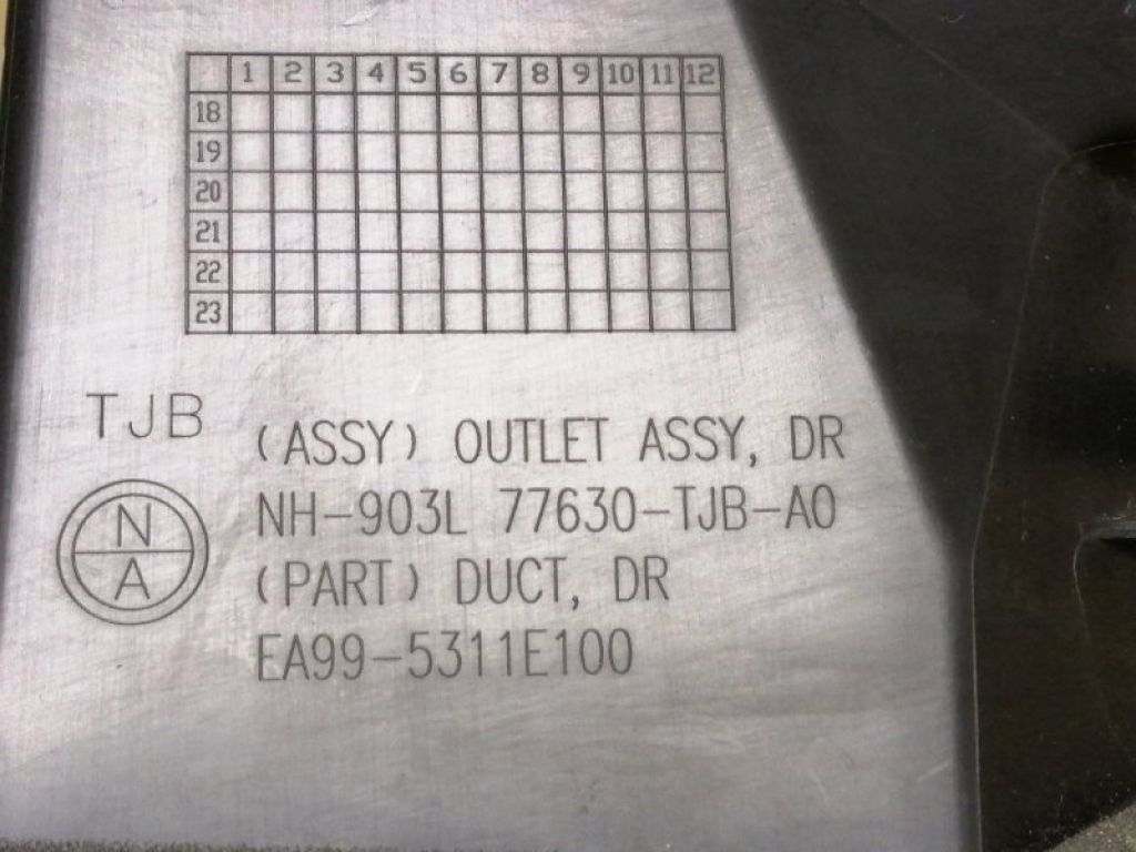 77630-TJB-A02ZB | Дефлектор воздушный передн. лев. ACURA RDX 19- - Фото 7