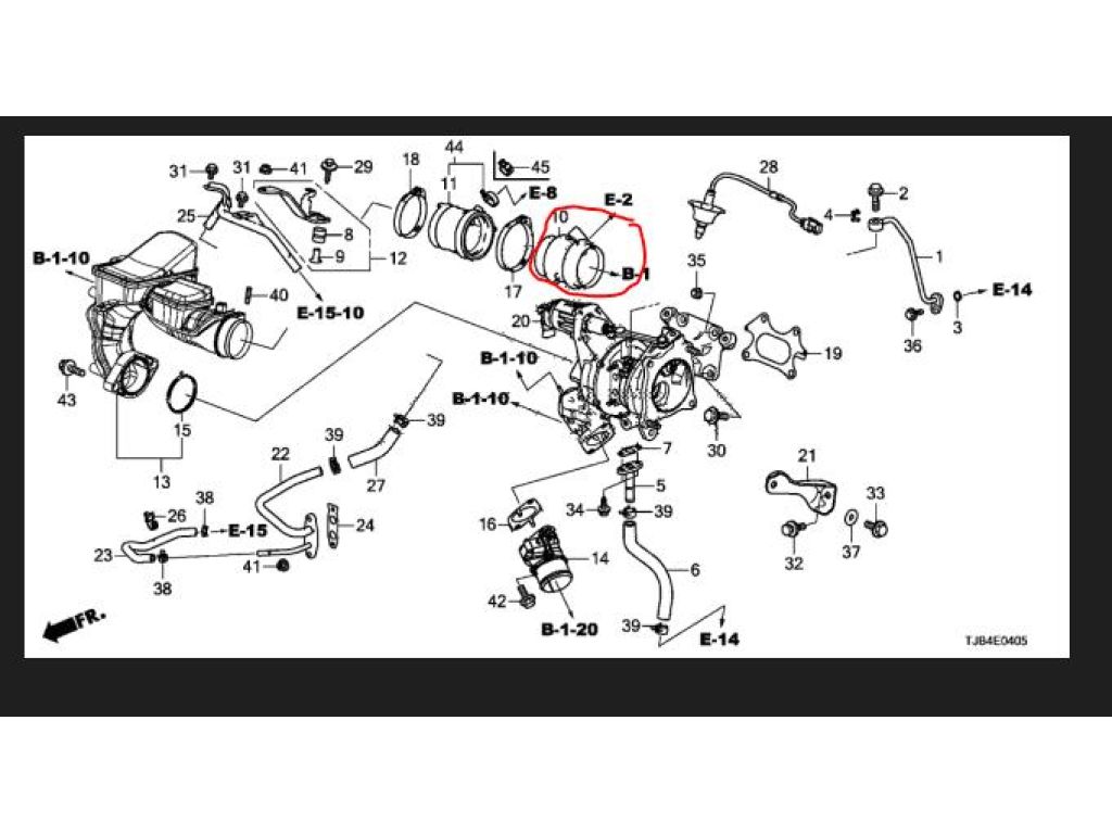 17225-6B2-A00 | Патрубок интеркулера ACURA RDX 19- - Фото 2
