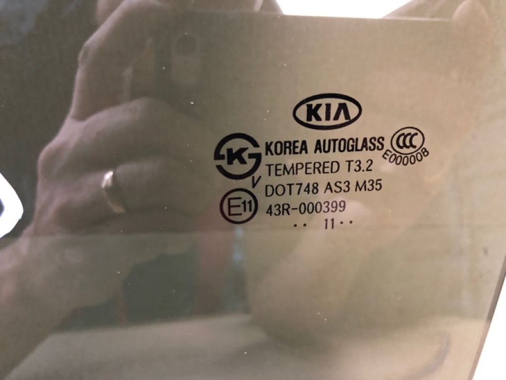 83411-2K020 | Скло дверей задн. лів. KIA SOUL AM 08-13 - Фото 9