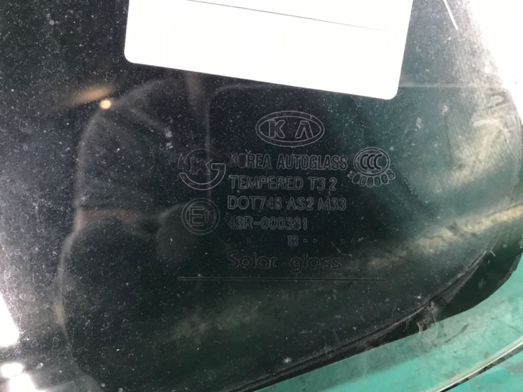 834172T010 | Скло дверей глухе задн. лів. KIA OPTIMA TF 11-16 - Фото 2