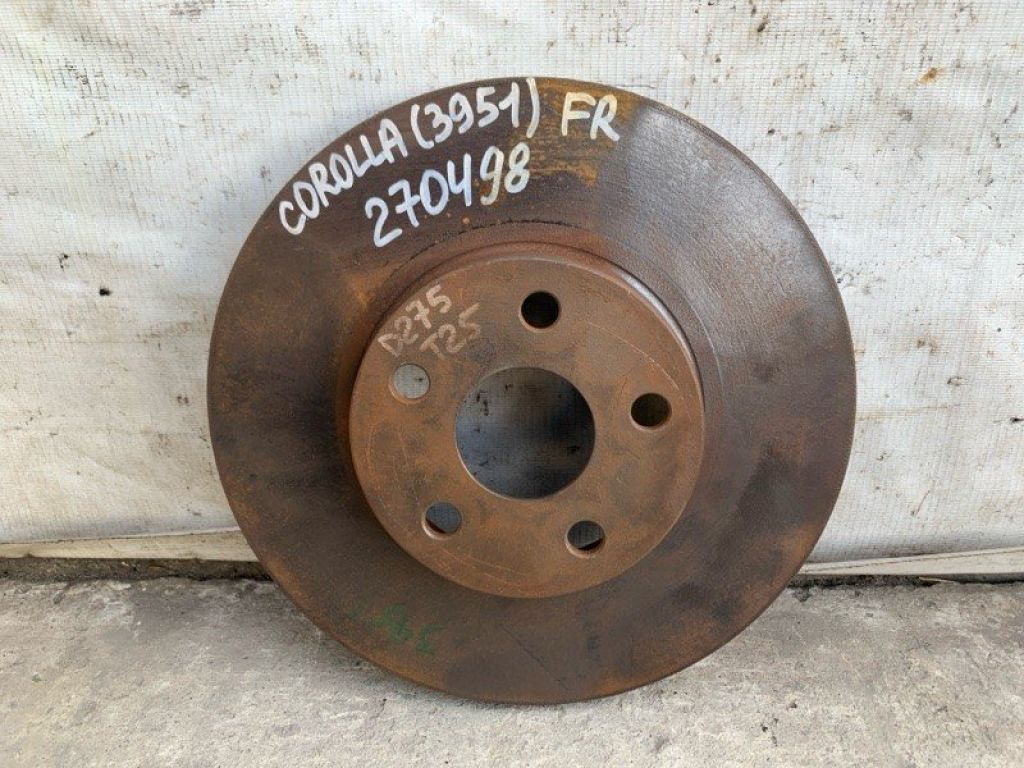 43512-02110 | Тормозной диск передний TOYOTA COROLLA 120 00-07