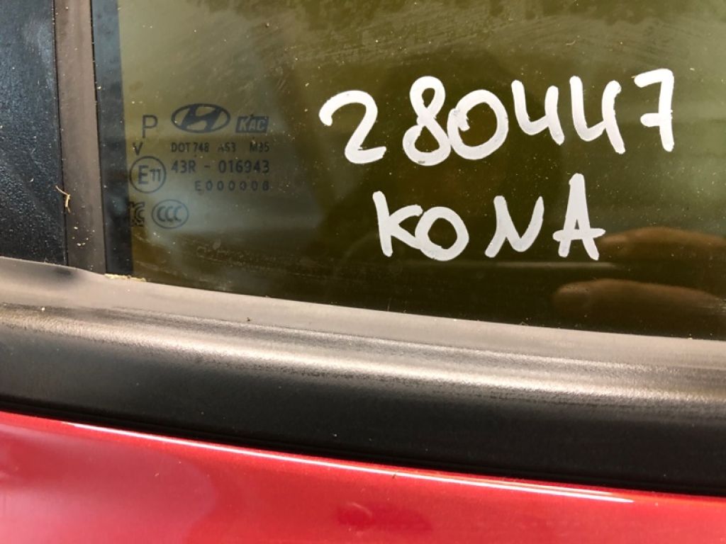 83420 J9020 | Скло дверей задн. прав. HYUNDAI KONA OS 17-23 - Фото 2