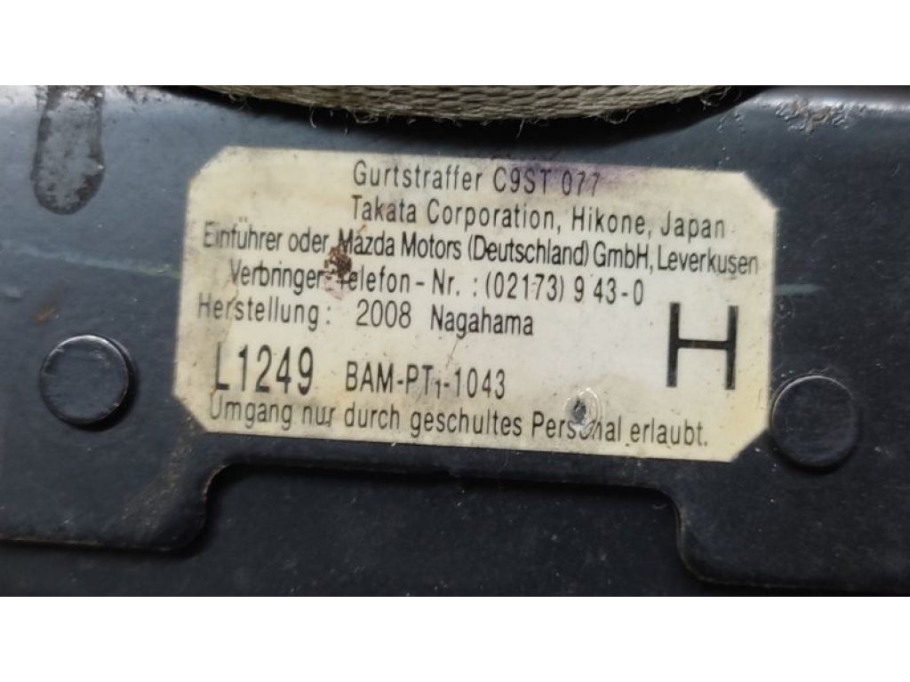 EGY1-57-L90A34 | Ремень безопасности лев. MAZDA CX-7 06-12 - Фото 4