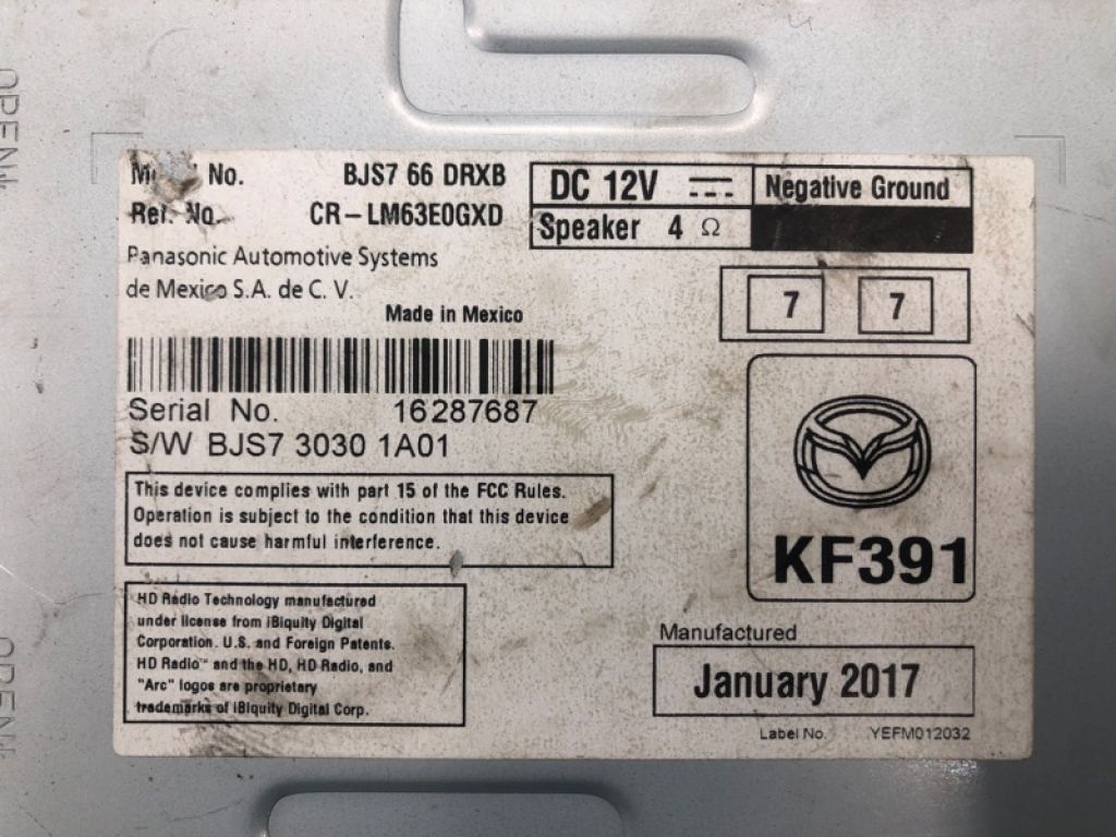 BJS7-66-DRXB | Блок керування мультимедіа MAZDA 3 BM 13-19 - Фото 3