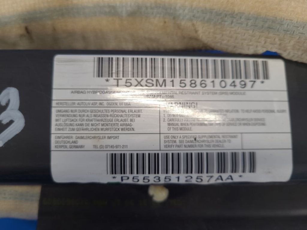 55351257AA | Подушка безопасности (штора) лев. DODGE CALIBER 06-11 - Фото 2