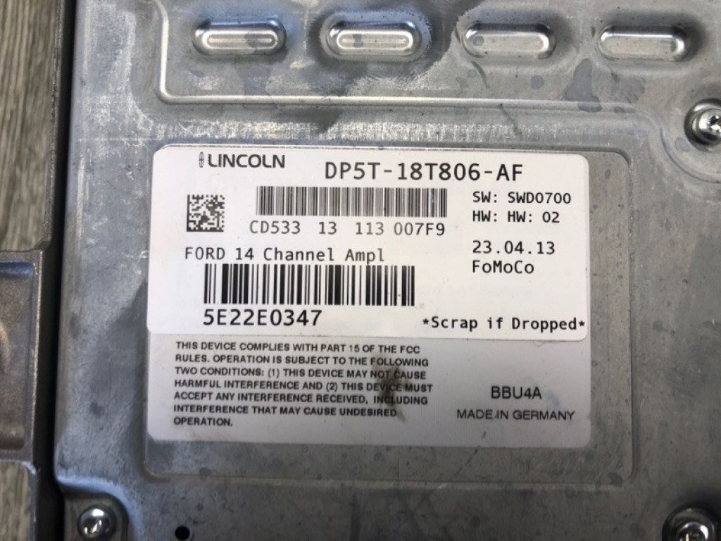 DP5Z-18B849-A | Усилитель звука LINCOLN MKZ 13-20 - Фото 8