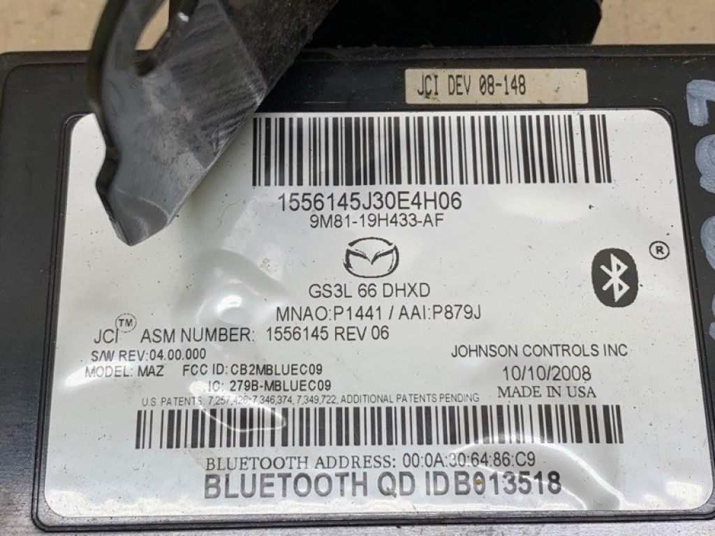 GS3L-66-DHXD | Блок керування блютуз MAZDA 6 GH 07-12 - Фото 2