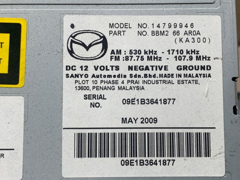 BBM2-66-AH0 | магнітола MAZDA 3 BL 09-13 - Фото 3