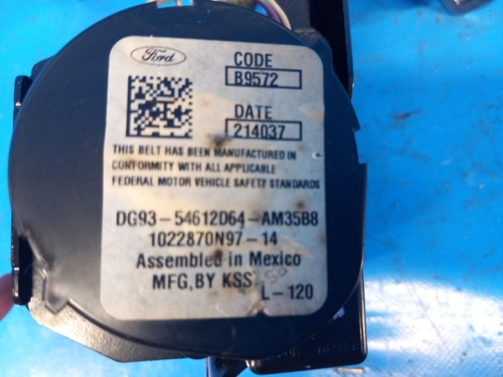 DG9Z-54611B08-AJ | Ремінь безпеки передн. прав. FORD FUSION 14- - Фото 4