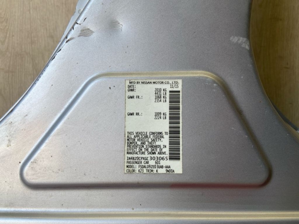 G65713NFMA | Стійка кузова середня лів. NISSAN LEAF 10-17 - Фото 11
