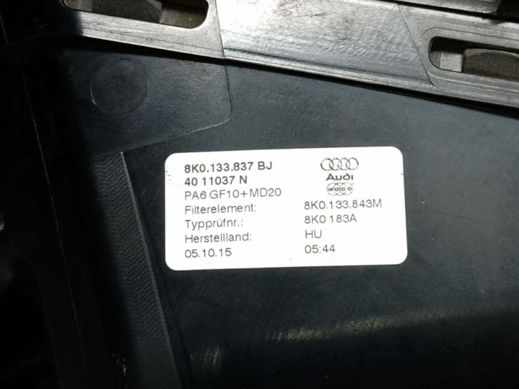 8K0 133 837 BJ | Корпус повітряного фільтра AUDI Q5 08-16 - Фото 6