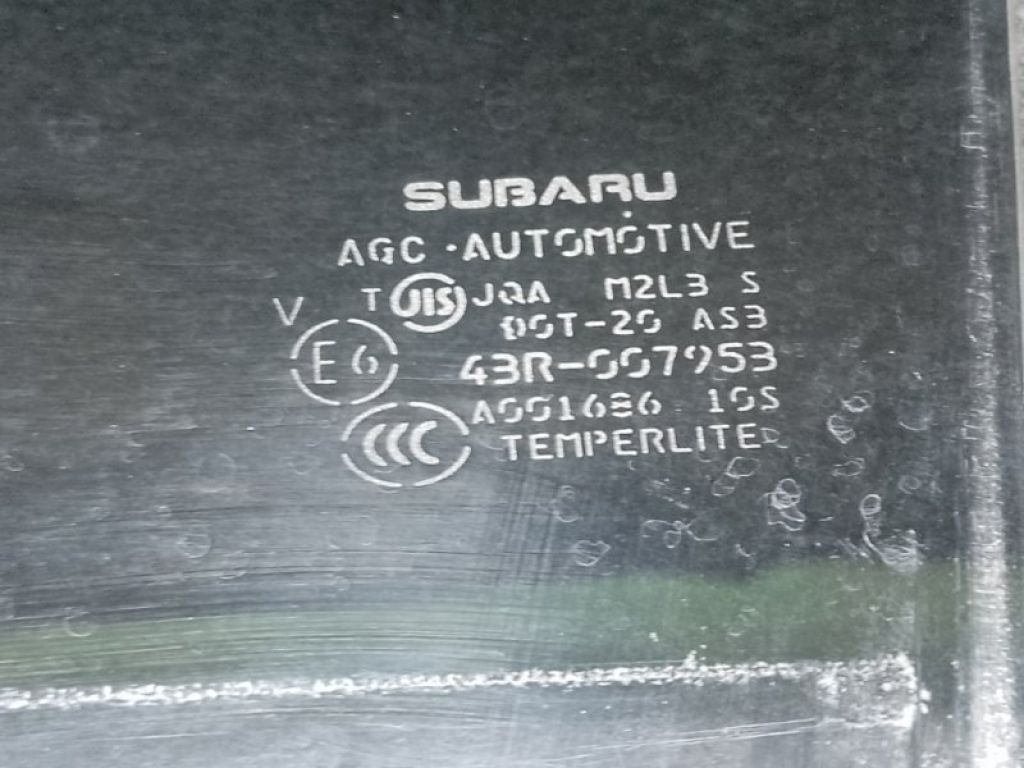 62011FJ031 | Скло дверей задн. лів. SUBARU CROSSTREK 12-17 - Фото 2